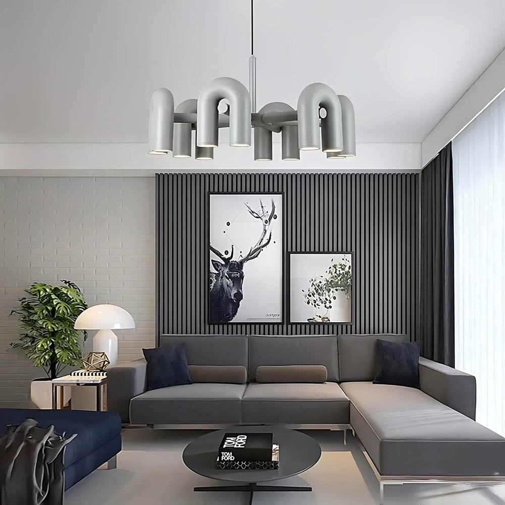 Eversley Vessel Resin Linear Chandelier — gallery image 4