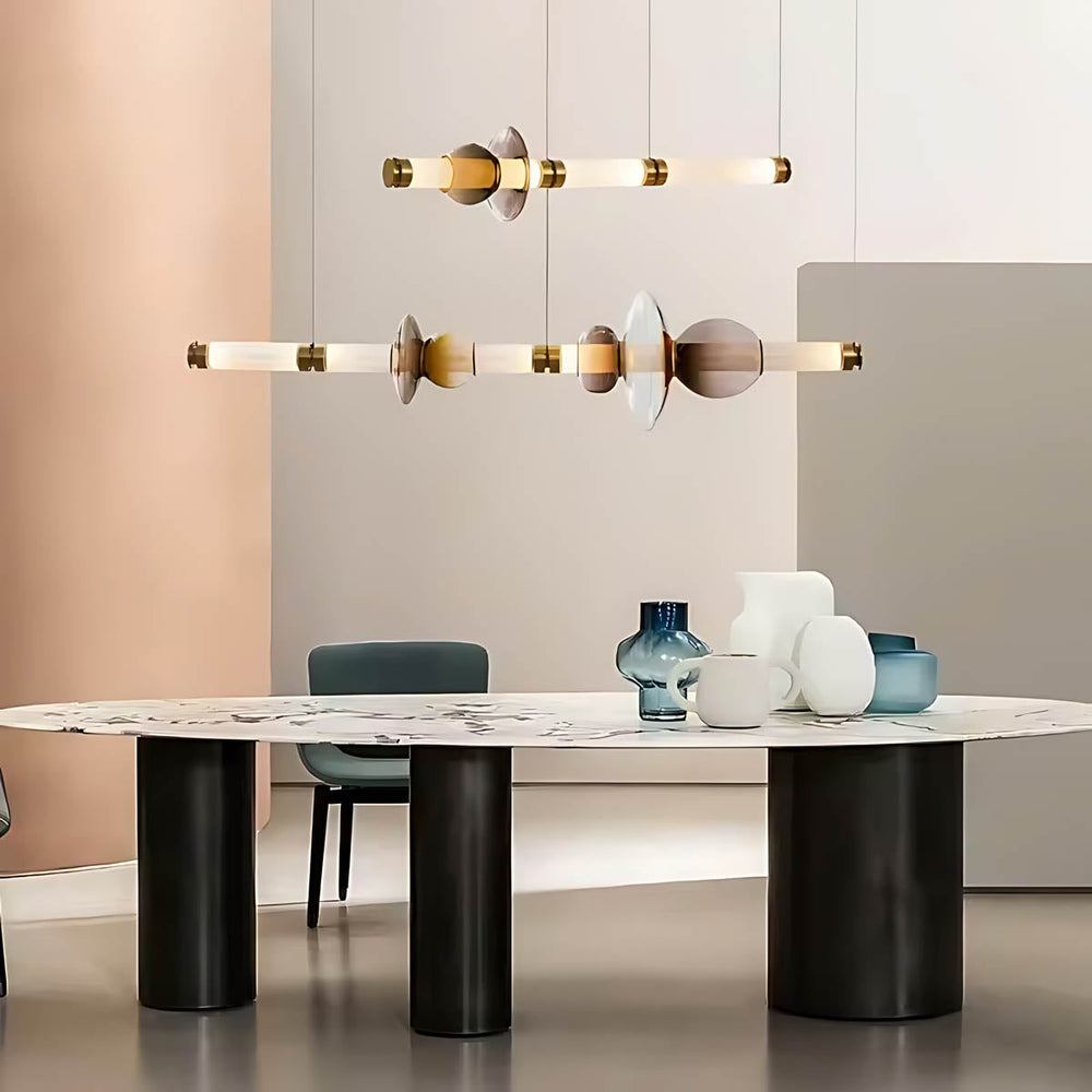 Hazel Span Glass Pebble Chandelier — gallery image 4