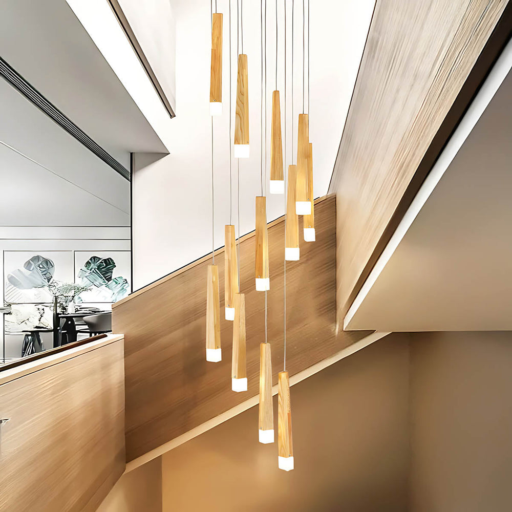 Laurelwood Span Wood Chandelier — gallery image 4