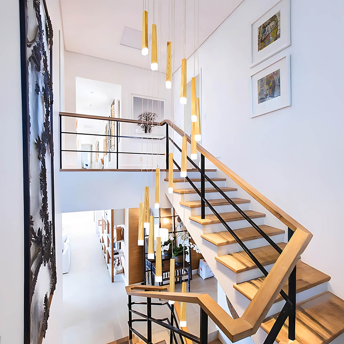 Laurelwood Span Wood Chandelier — gallery image 3