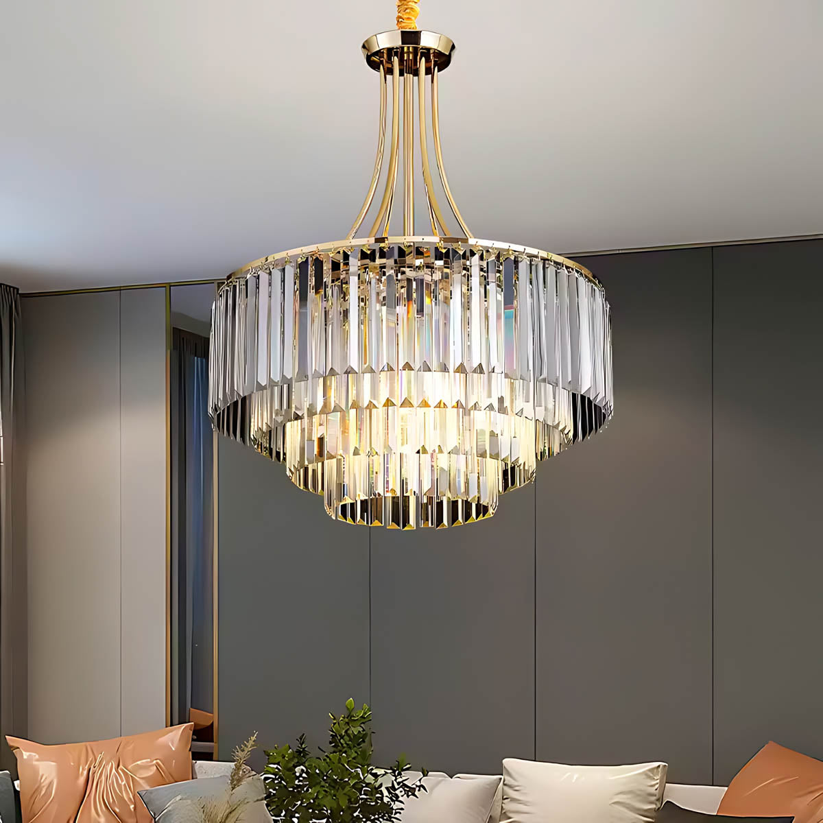 Redfern Span Crystal Chandelier — gallery image 2