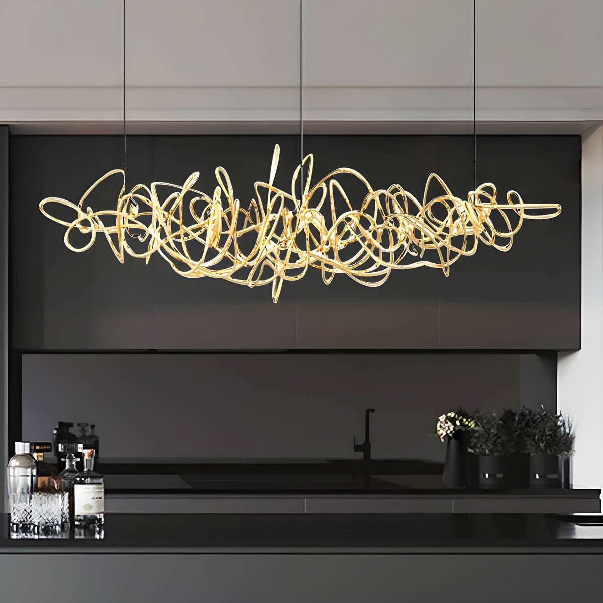 Whitmore Axis Stainless Steel Chandelier — Open Box — gallery image 3