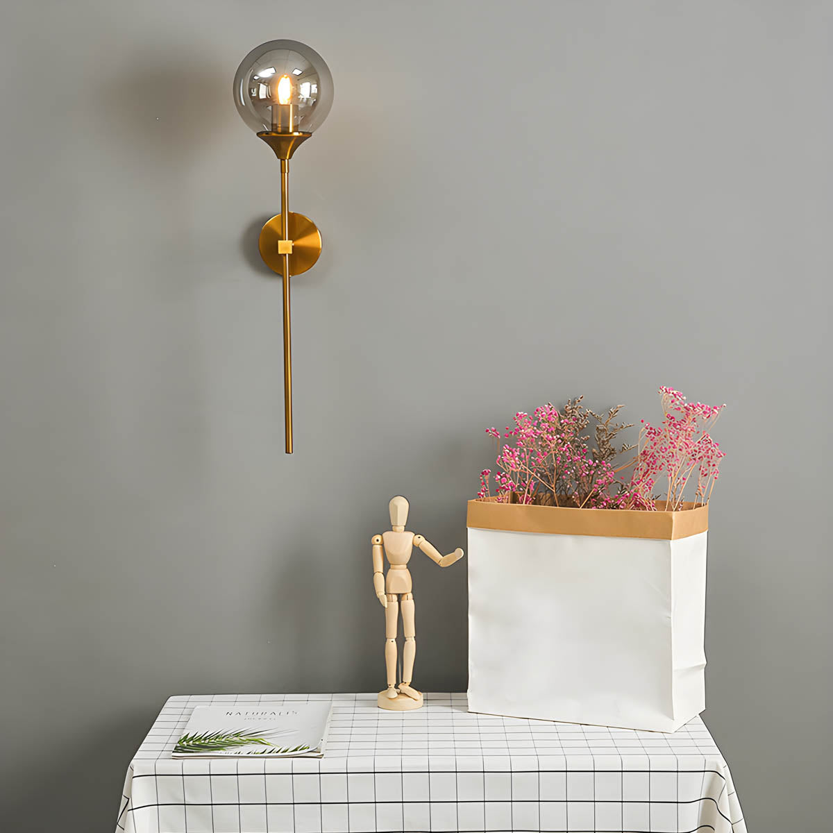 Briarwood Drop Glass Globe Wall Sconce — Open Box — gallery image 3