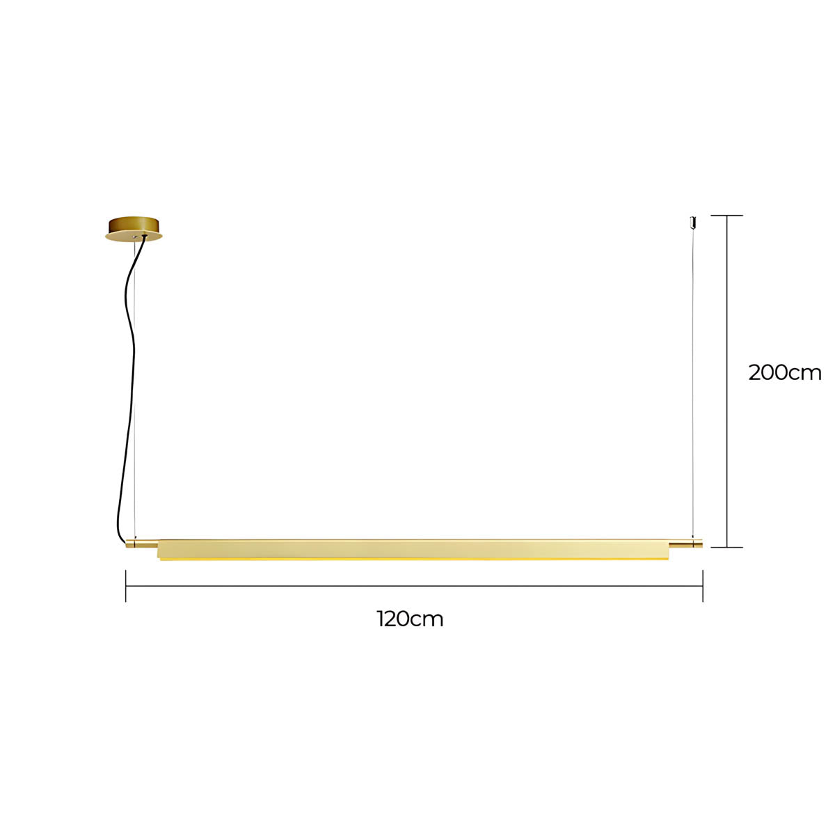 Eversley Span Aluminum Linear Pendant Light — gallery image 2
