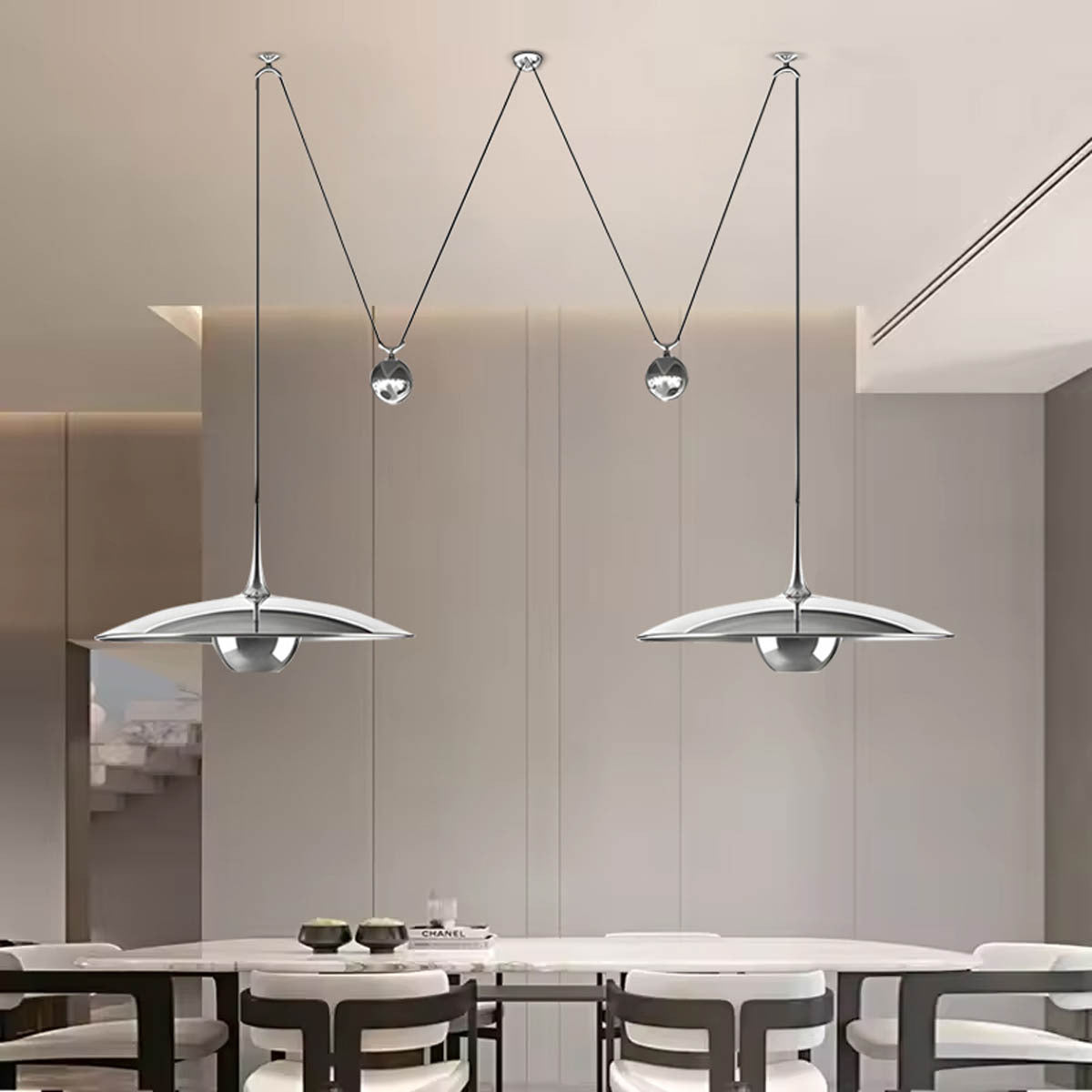 Elmwood Form Iron Pendant Light — Open Box — gallery image 1