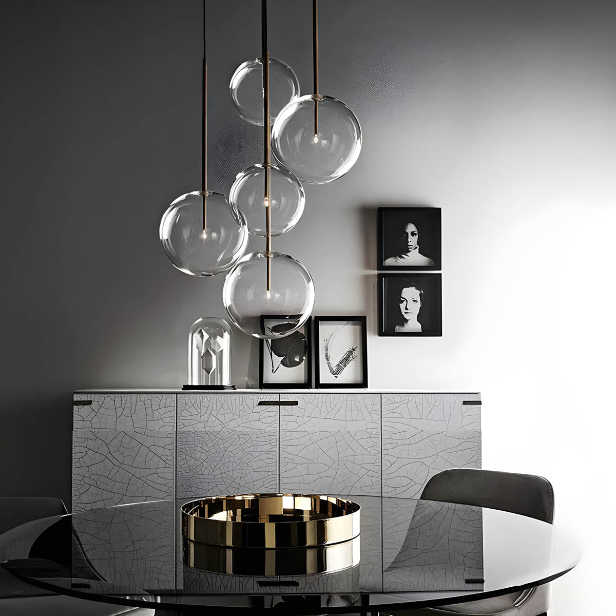 Cedar Drop Glass Globe Pendant Light — gallery image 2