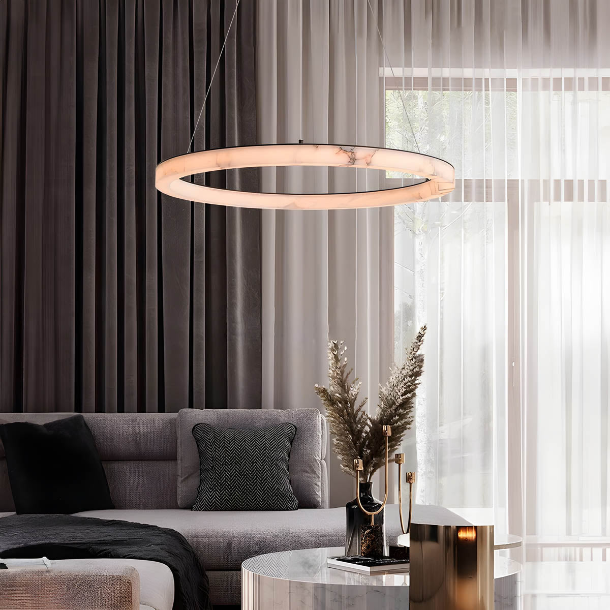 Willoughby Cove Marble Ring Chandelier — gallery image 3