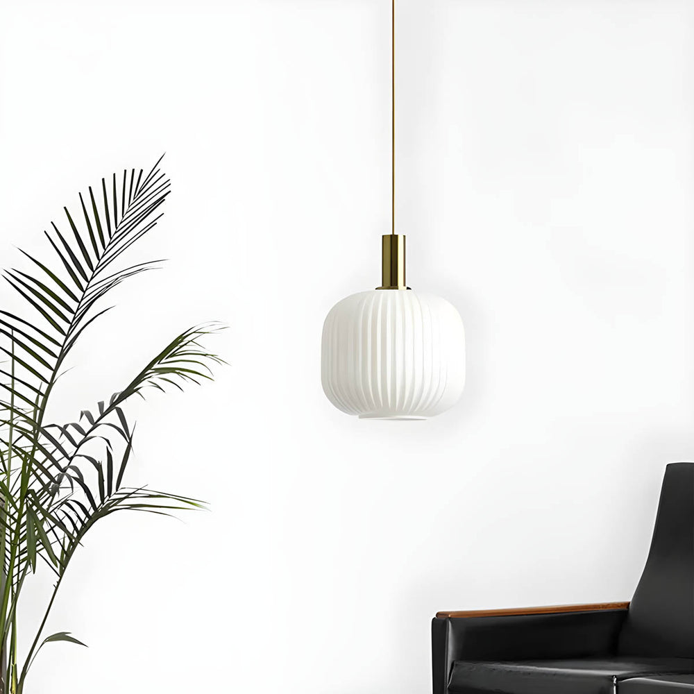 Cedar Veil Textured Glass Pendant Light — gallery image 4