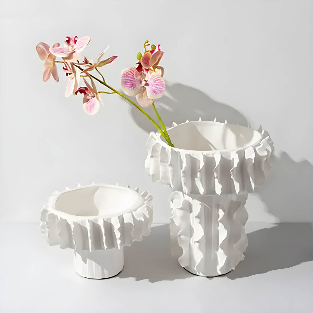 Sorrel Reach Ceramic Pleated Vase — gallery image 4