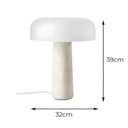 Woodford Reach Marble Dome Table Lamp — gallery image 9