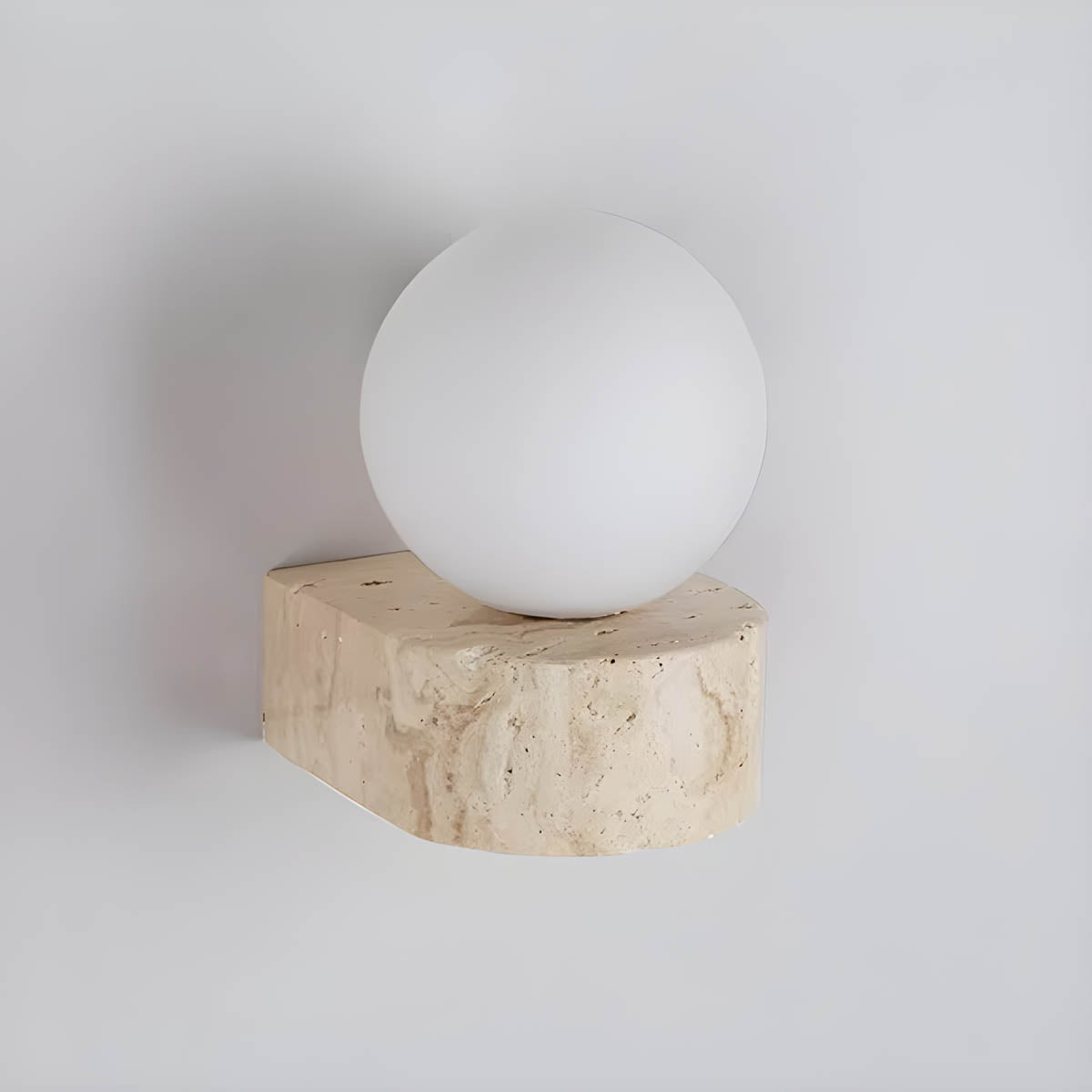 Ashford Form Travertine Wall Sconce — gallery image 6