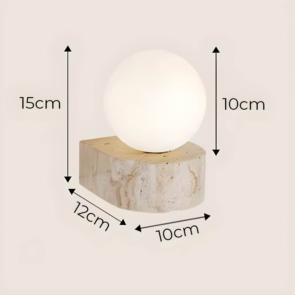 Ashford Form Travertine Wall Sconce — gallery image 9