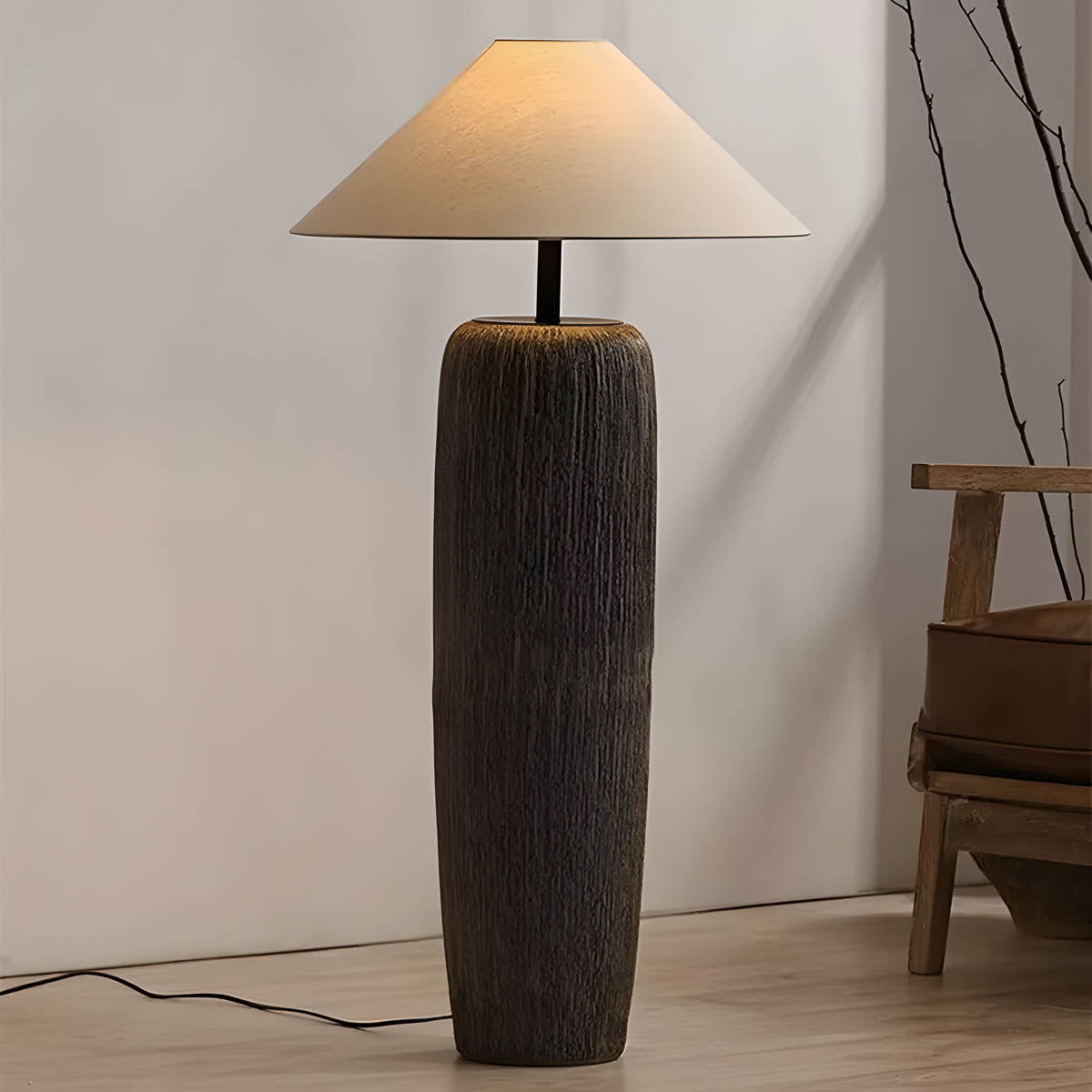 Cedar Form Ceramic Floor Lamp — gallery image 5