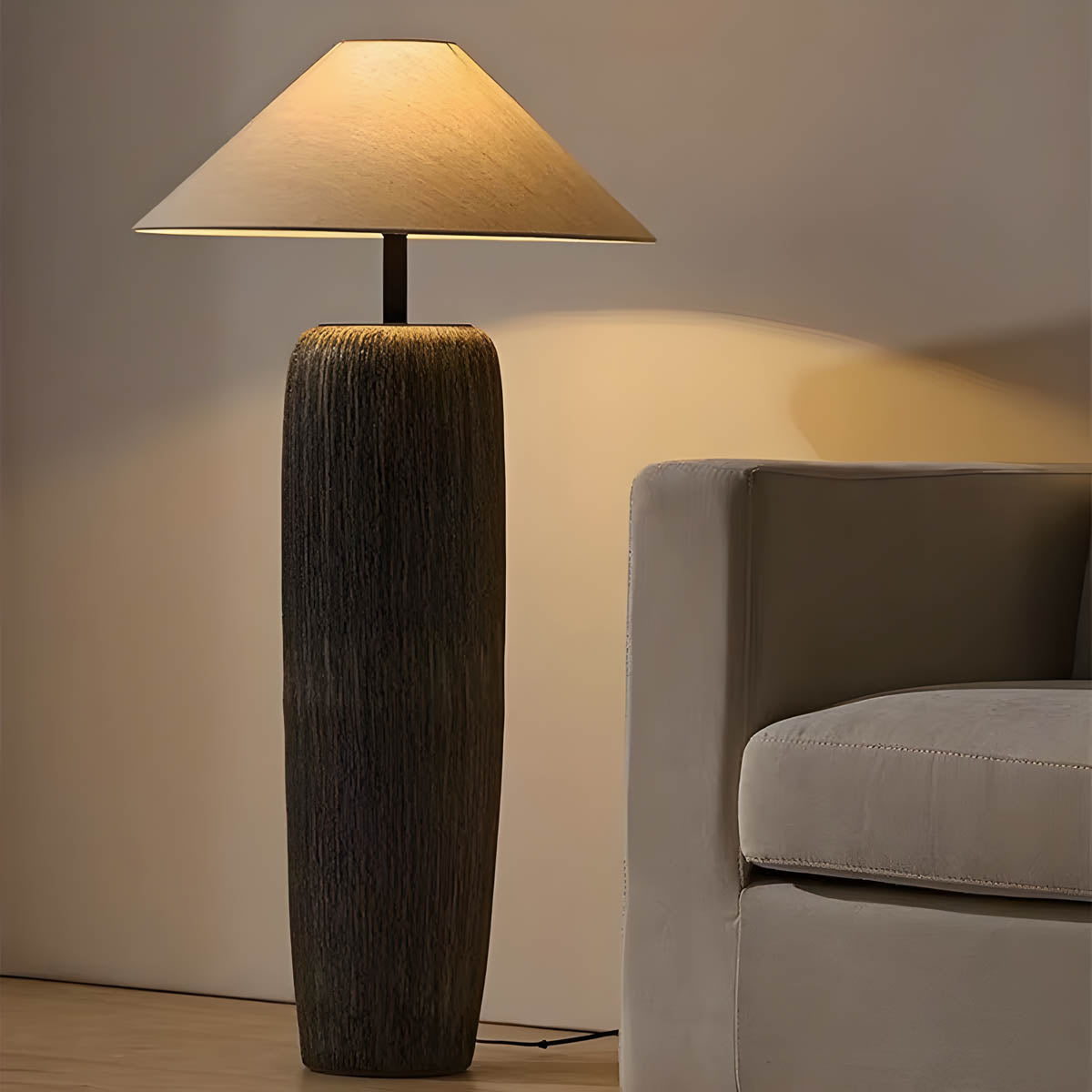 Cedar Form Ceramic Floor Lamp — gallery image 4