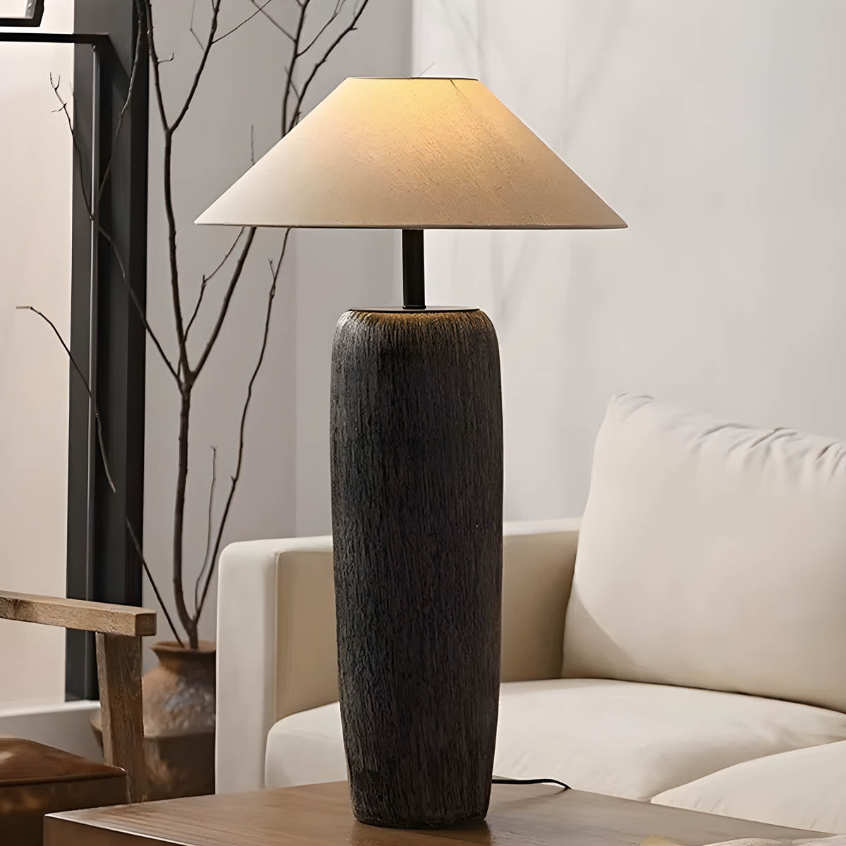 Cedar Form Ceramic Floor Lamp — gallery image 6