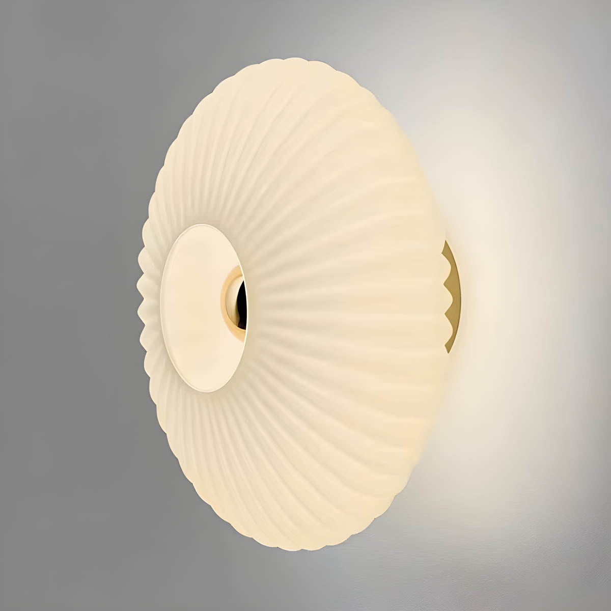 Rowan Form Glass Pleated Wall Sconce — gallery image 13