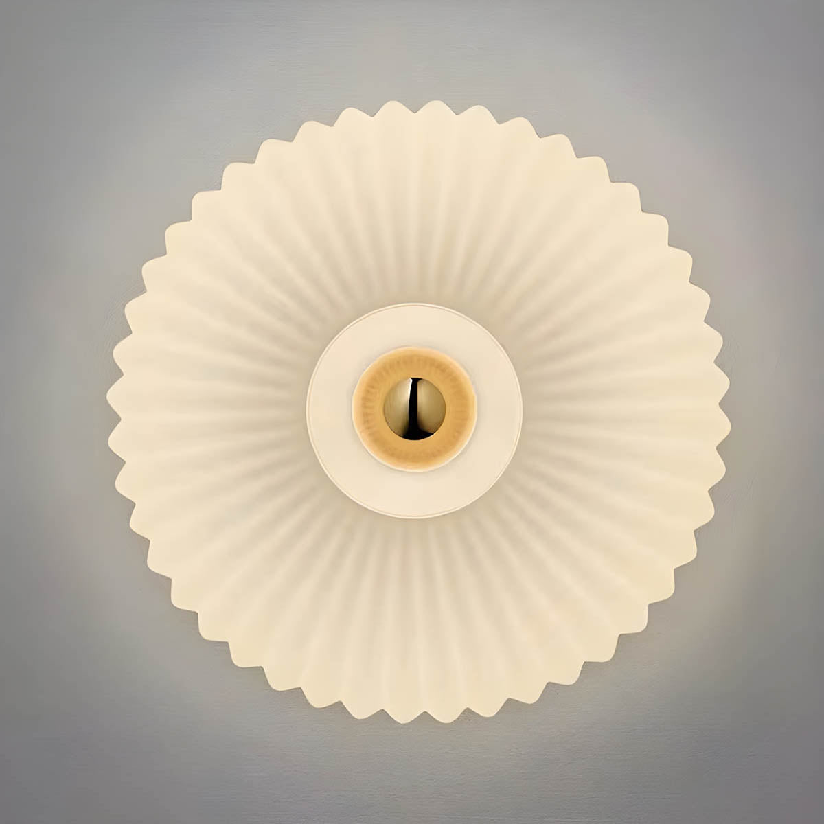 Rowan Form Glass Pleated Wall Sconce — gallery image 7