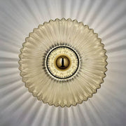 Rowan Form Glass Pleated Wall Sconce — gallery image 8