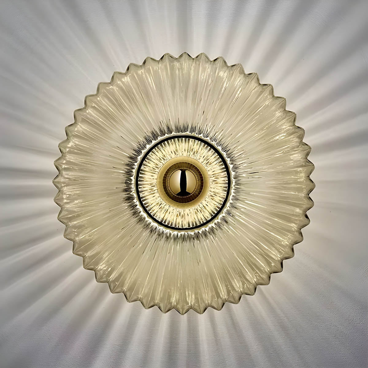 Rowan Form Glass Pleated Wall Sconce — gallery image 8