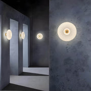 Rowan Form Glass Pleated Wall Sconce — gallery image 2
