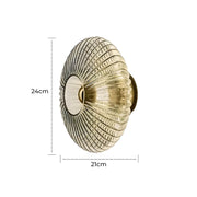Rowan Form Glass Pleated Wall Sconce — gallery image 10