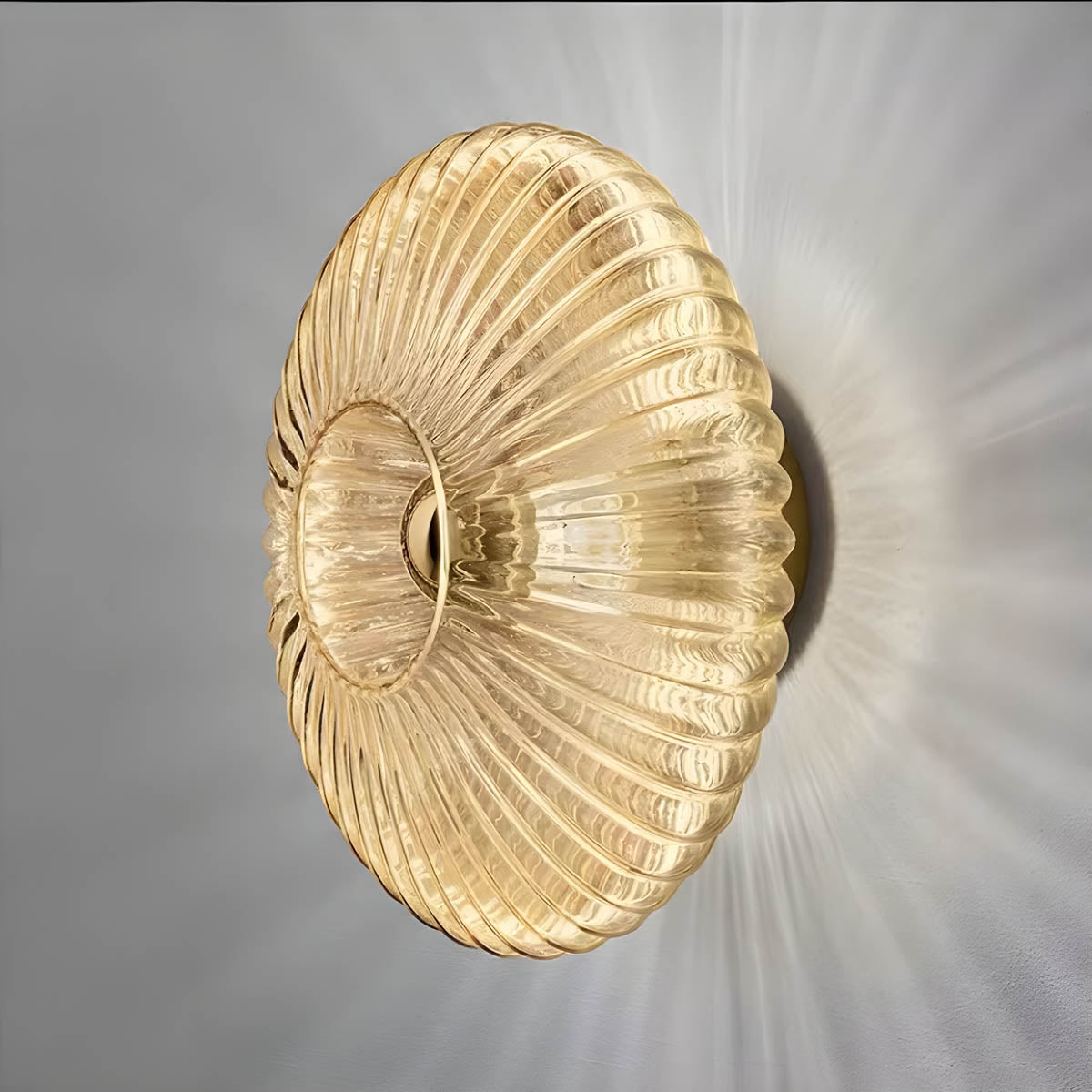 Rowan Form Glass Pleated Wall Sconce — gallery image 14