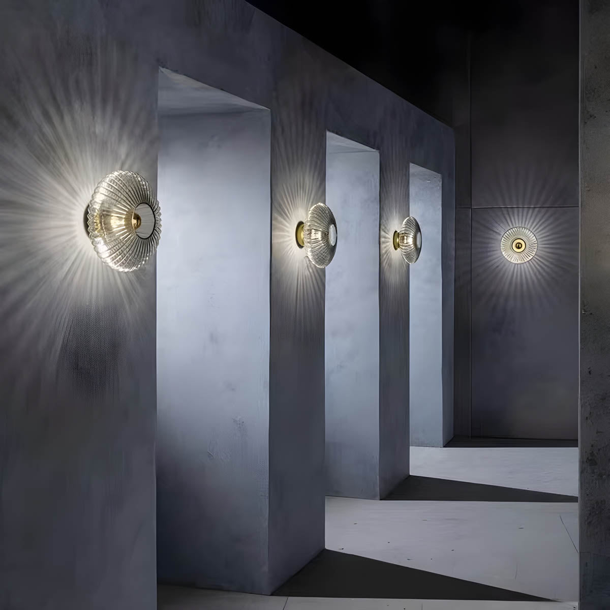 Rowan Form Glass Pleated Wall Sconce — gallery image 4