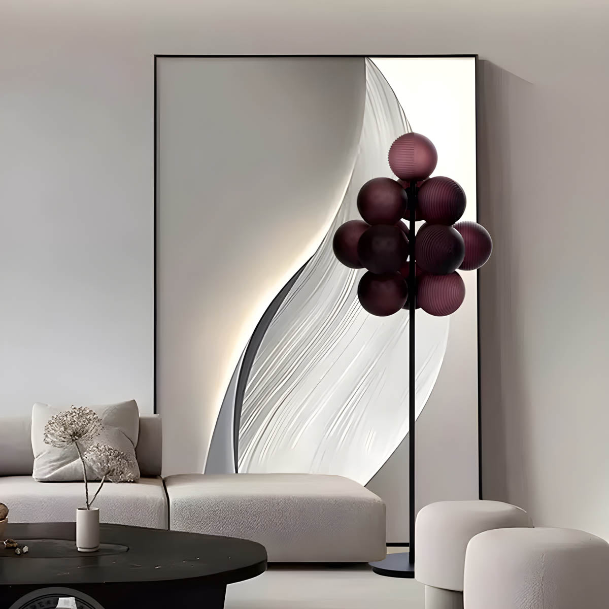 Sorrel Form Glass Floor Lamp — gallery image 9