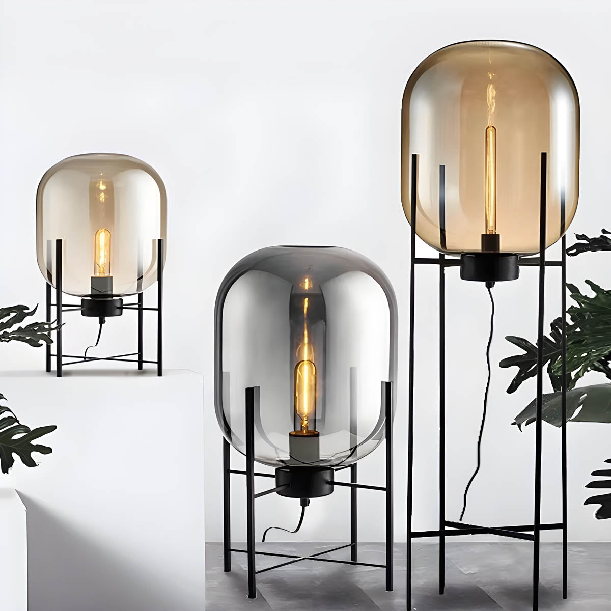 Reed Form Glass Floor Lamp — gallery image 2