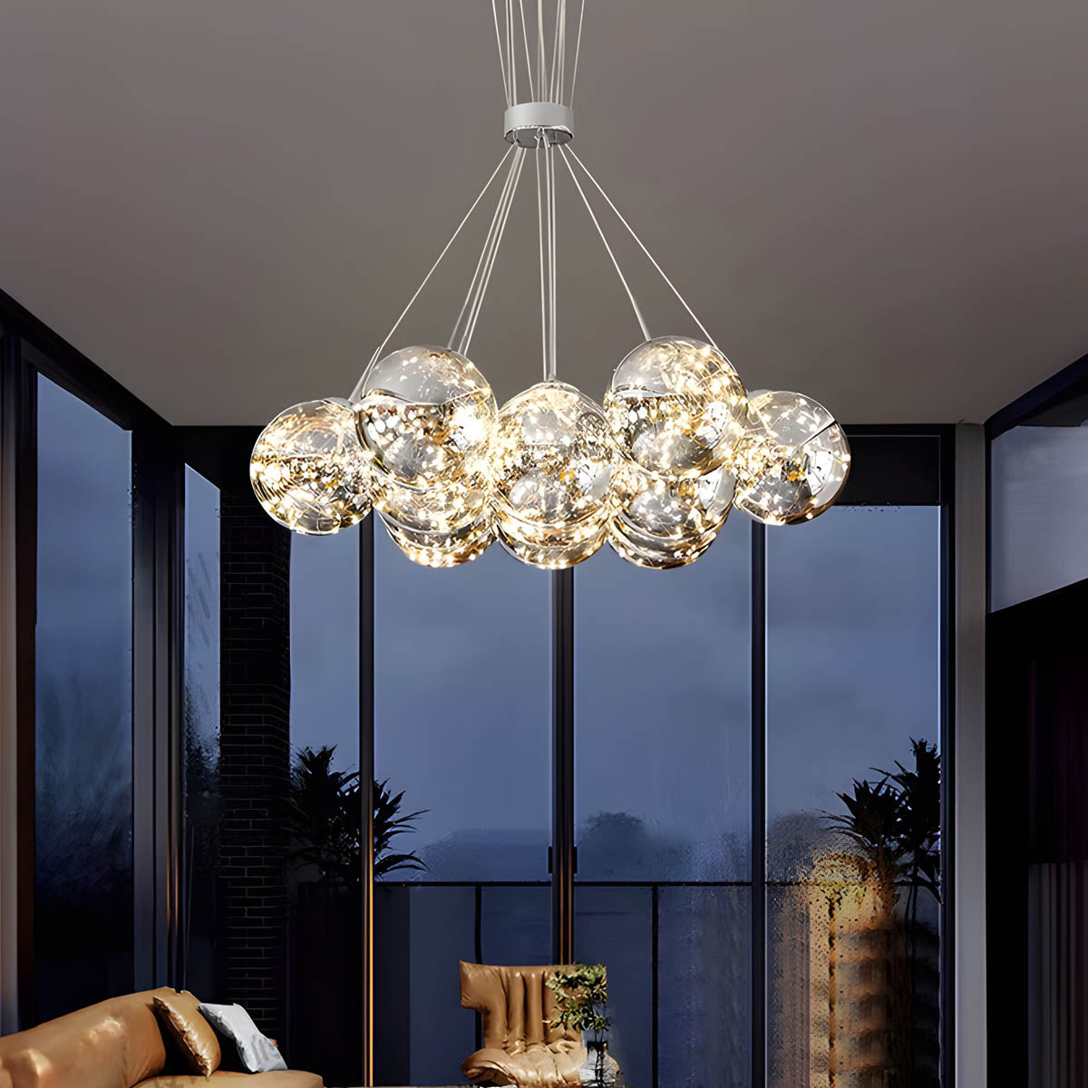 Fenwick Form Glass Chandelier — gallery image 3
