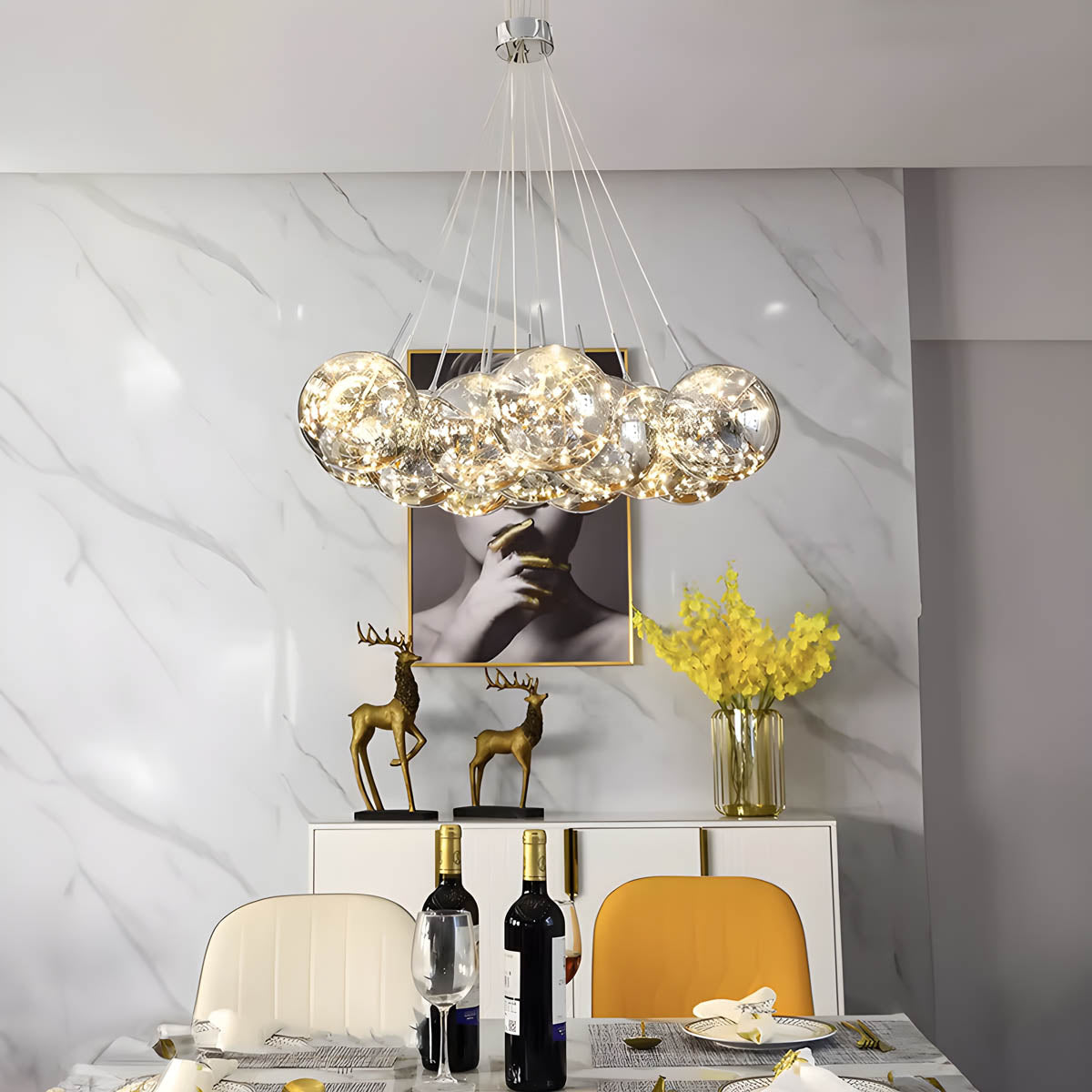 Fenwick Form Glass Chandelier — gallery image 7