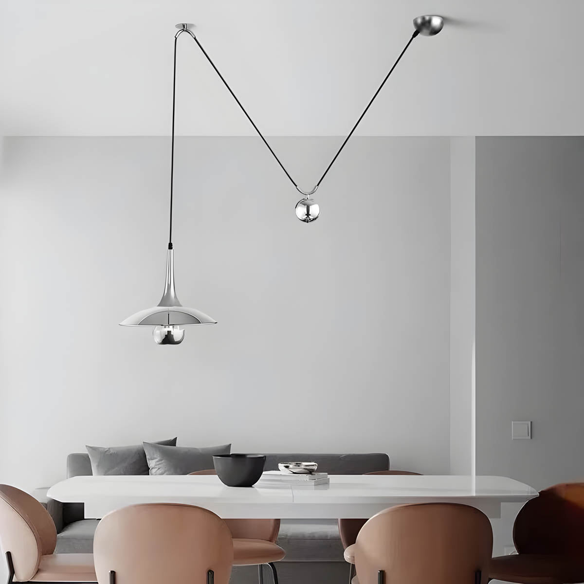 Elmwood Form Iron Pendant Light — gallery image 9