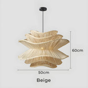 Laurelwood Form Rattan Chandelier — gallery image 14