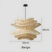 Laurelwood Form Rattan Chandelier — gallery image 15