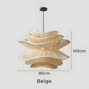 Laurelwood Form Rattan Chandelier — gallery image 16