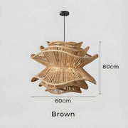 Laurelwood Form Rattan Chandelier — gallery image 10