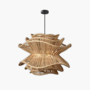 Laurelwood Form Rattan Chandelier — gallery image 1