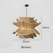 Laurelwood Form Rattan Chandelier — gallery image 7