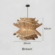 Laurelwood Form Rattan Chandelier — gallery image 9