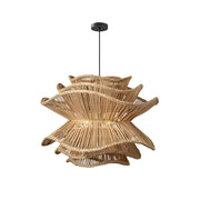 Laurelwood Form Rattan Chandelier — gallery image 17