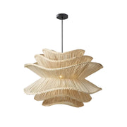 Laurelwood Form Rattan Chandelier — gallery image 18