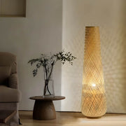 Fielding Form Rattan Floor Lamp — gallery image 7