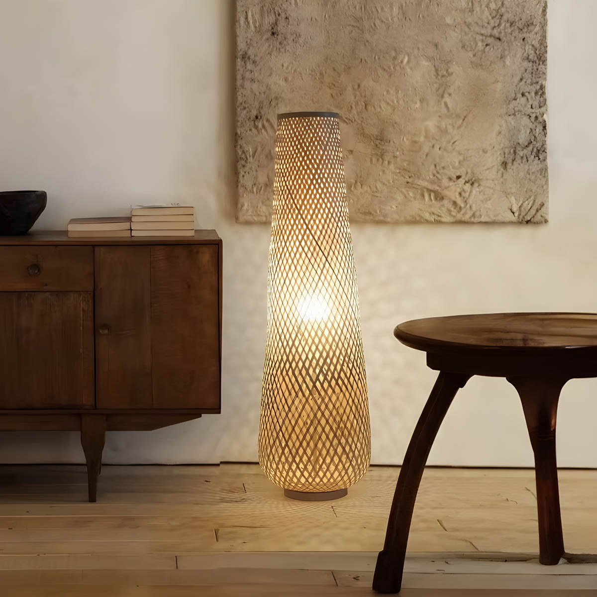 Fielding Form Rattan Floor Lamp — gallery image 3