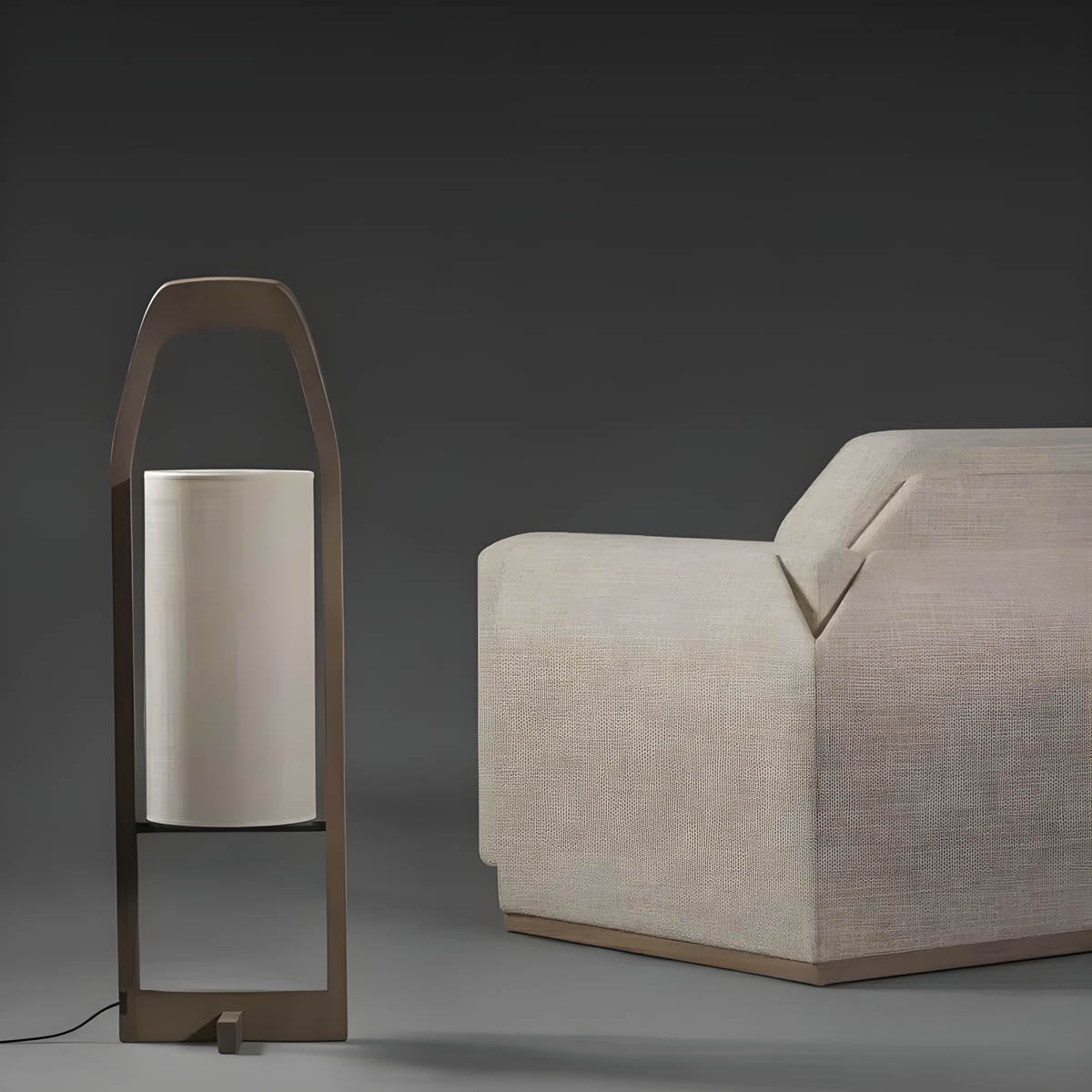 Westcott Form Bamboo Floor Lamp — gallery image 9