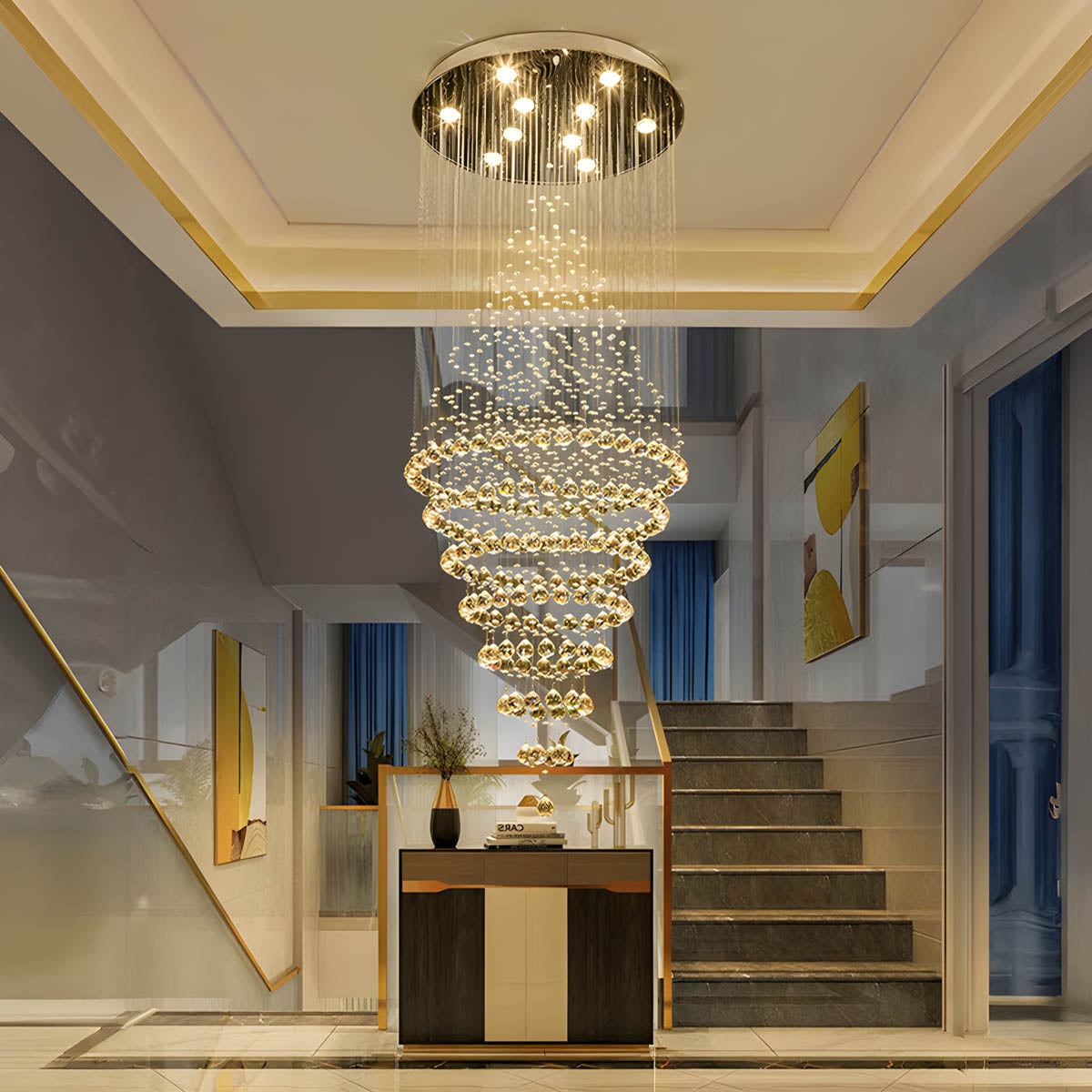Alderwood Form Crystal Chandelier — gallery image 3