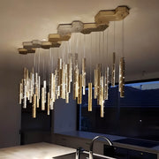 Langford Form Stainless Steel Chandelier — gallery image 5