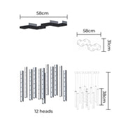 Langford Form Stainless Steel Chandelier — gallery image 15