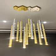 Langford Form Stainless Steel Chandelier — gallery image 4