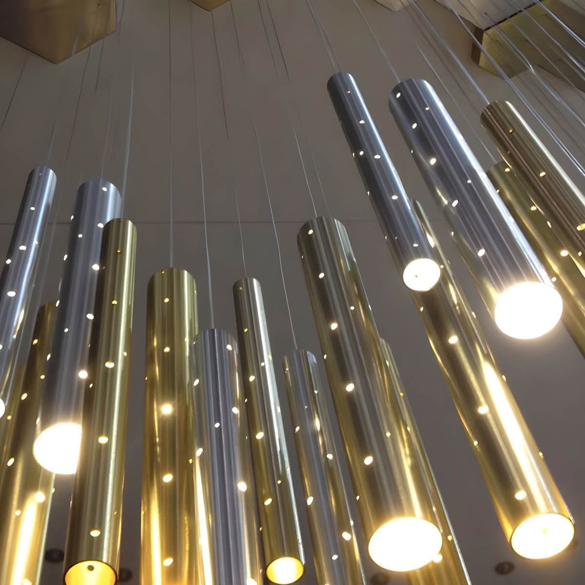 Langford Form Stainless Steel Chandelier — gallery image 3