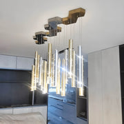 Langford Form Stainless Steel Chandelier — gallery image 12